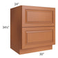 RTA Lexington Cinnamon Glaze 30" 2-Drawer Base Cabinet