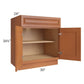 RTA Lexington Cinnamon Glaze 30" Base Cabinet with 2 Roll Out Trays