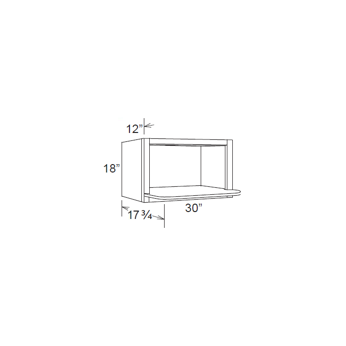RTA Lexington Cinnamon Glaze 30" x 18" Microwave Wall Cabinet