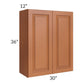 RTA Lexington Cinnamon Glaze 30" x 36" Wall Cabinet