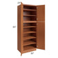 RTA Lexington Cinnamon Glaze 30" x 84" Wall Pantry with 2 Decorative End Panels and 3 Roll Out Trays