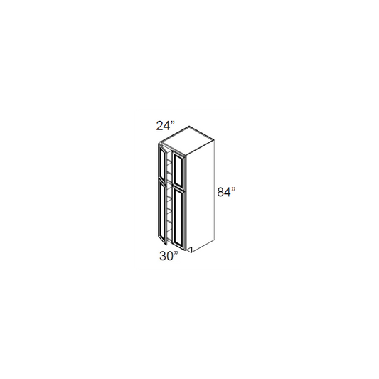 RTA Lexington Cinnamon Glaze 30" x 84" Wall Pantry with 2 Roll Out Trays