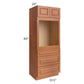 RTA Lexington Cinnamon Glaze 31.5" x 84" Oven Cabinet with 2 Decorative End Panels