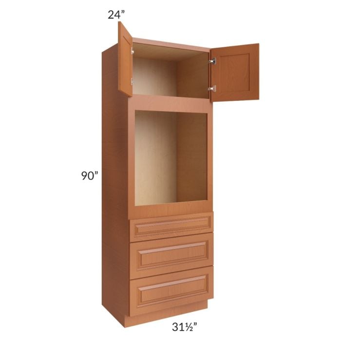 RTA Lexington Cinnamon Glaze 31.5" x 90" Oven Cabinet