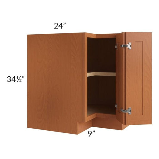 RTA Lexington Cinnamon Glaze 33" Corner Base Cabinet (Trays sold separately for a Lazy Susan application) with 1 Decorative End Panel