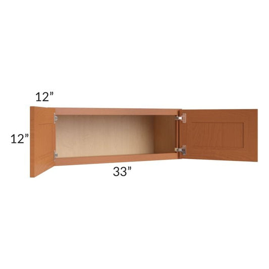 RTA Lexington Cinnamon Glaze 33" x 12" Wall Cabinet