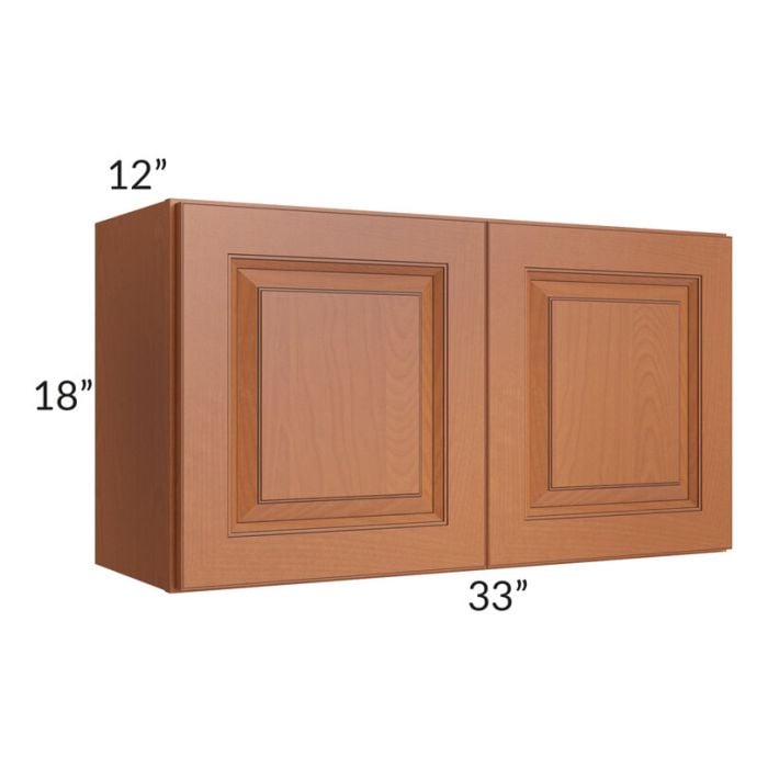 RTA Lexington Cinnamon Glaze 33" x 18" Wall Cabinet