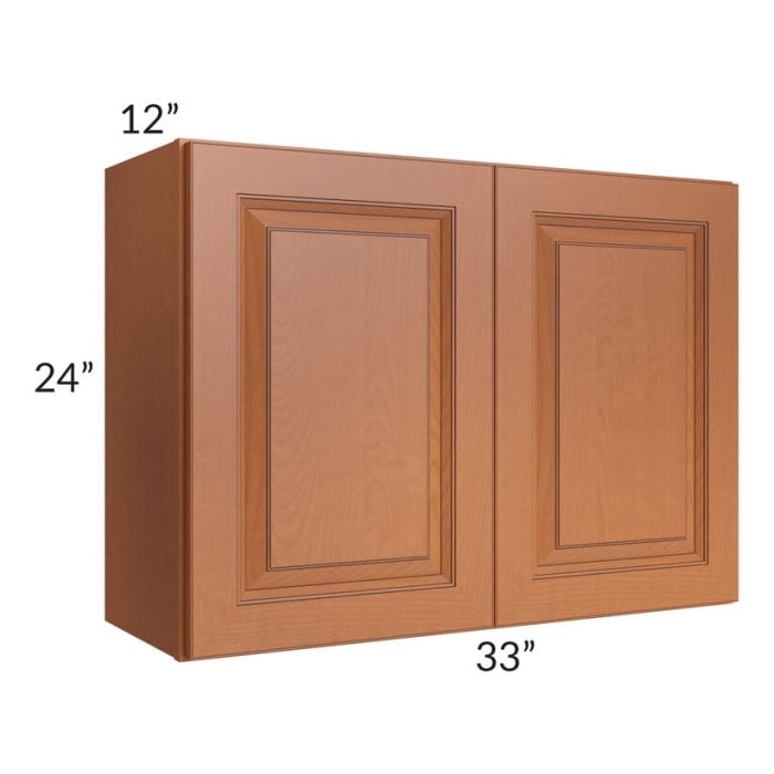 RTA Lexington Cinnamon Glaze 33" x 24" Wall Cabinet