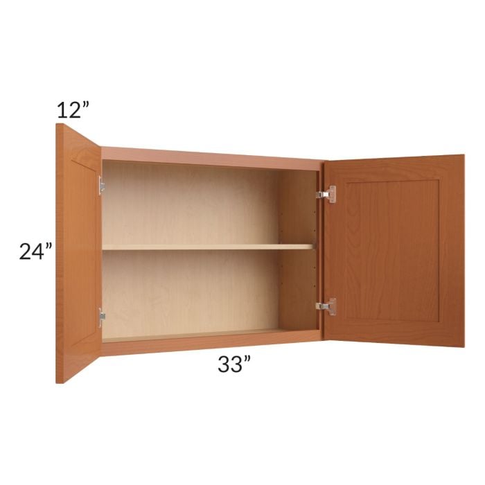 RTA Lexington Cinnamon Glaze 33" x 24" Wall Cabinet