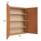 RTA Lexington Cinnamon Glaze 33" x 42" Wall Cabinet with Mullion Glass Door