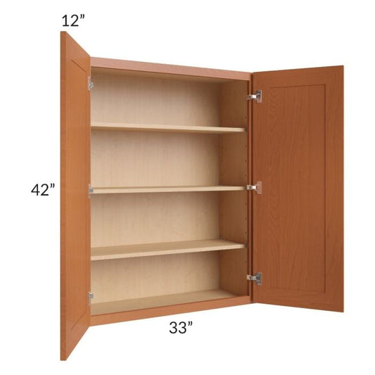 RTA Lexington Cinnamon Glaze 33" x 42" Wall Cabinet