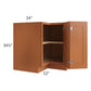 RTA Lexington Cinnamon Glaze 36" Corner Base Cabinet (Trays sold separately for a Lazy Susan application) with 1 Decorative End Panel and Lazy Susan Trays