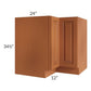 RTA Lexington Cinnamon Glaze 36" Corner Base Cabinet (Trays sold separately for a Lazy Susan application) with Lazy Susan Trays