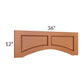 RTA Lexington Cinnamon Glaze 36" Raised Panel Door Valance