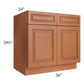 RTA Lexington Cinnamon Glaze 36" Sink Base Cabinet with 2 Decorative End Panels