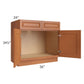 RTA Lexington Cinnamon Glaze 36" Sink Base Cabinet with 2 Decorative End Panels