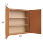 RTA Lexington Cinnamon Glaze 36" x 36" Wall Cabinet with 1 Decorative End Panel