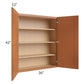 RTA Lexington Cinnamon Glaze 36" x 42" Wall Cabinet with 1 Decorative End Panel