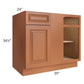 RTA Lexington Cinnamon Glaze 42" Blind Base Cabinet