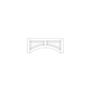 RTA Lexington Cinnamon Glaze 42" Raised Panel Door Valance
