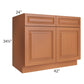 RTA Lexington Cinnamon Glaze 42" Sink Base Cabinet