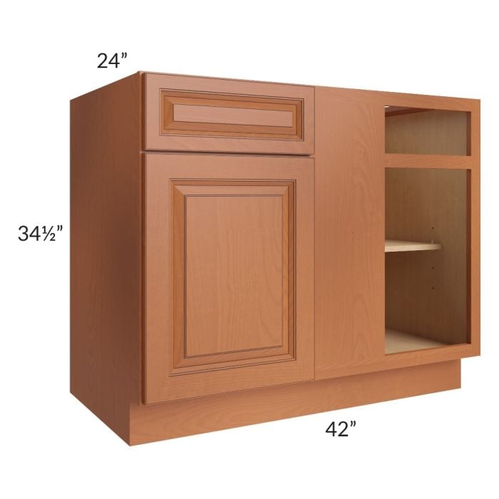 RTA Lexington Cinnamon Glaze 45" Blind Base Cabinet with 2 Decorative End Panels
