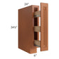 RTA Lexington Cinnamon Glaze 6" Spice Base Cabinet with 2 Decorative End Panels