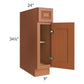 RTA Lexington Cinnamon Glaze 9" Base Cabinet with 1 Decorative End Panel