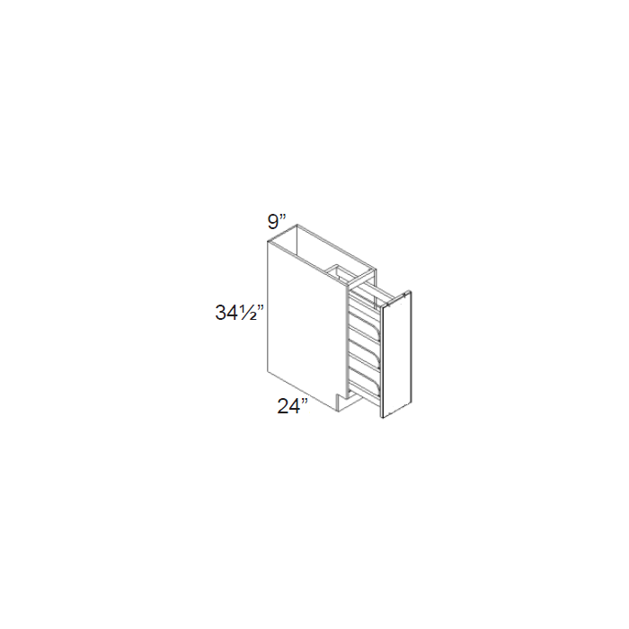 RTA Lexington Cinnamon Glaze 9" Spice Base Cabinet