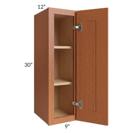 RTA Lexington Cinnamon Glaze 9" x 30" Wall Cabinet with 2 Decorative End Panels
