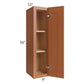 RTA Lexington Cinnamon Glaze 9" x 36" Wall Cabinet with 1 Decorative End Panel