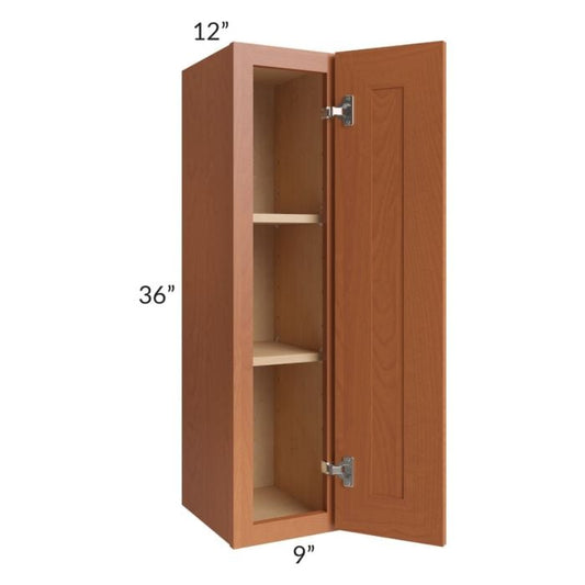 RTA Lexington Cinnamon Glaze 9" x 36" Wall Cabinet with 2 Decorative End Panels