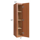 RTA Lexington Cinnamon Glaze 9" x 42" Wall Cabinet with 2 Decorative End Panels