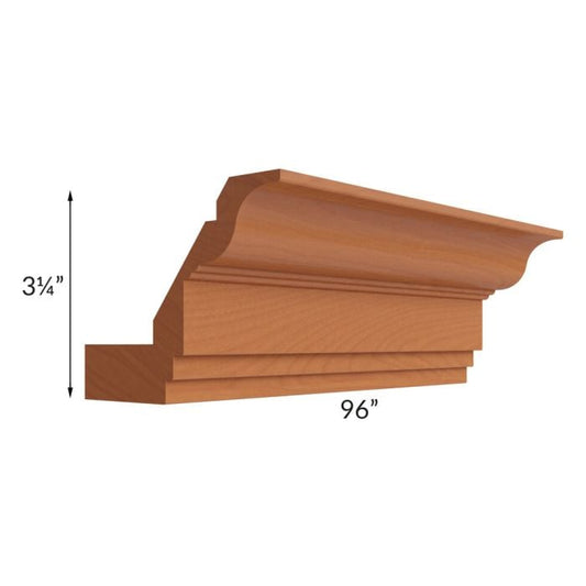 RTA Lexington Cinnamon Glaze Classic Crown Molding (3-1/4" Height)