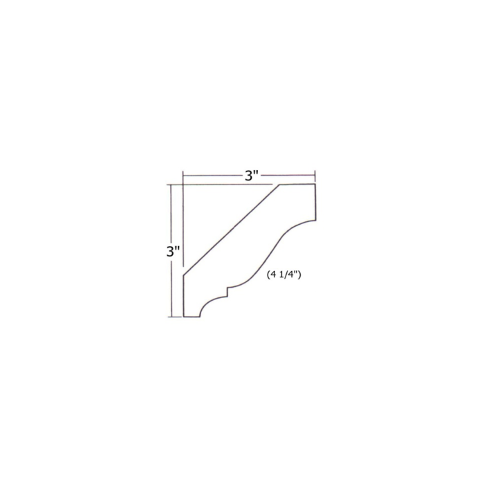 RTA Lexington Cinnamon Glaze Crown Molding (3-1/4" Height)