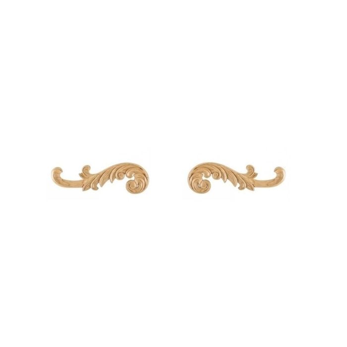 RTA Lexington Cinnamon Glaze Decorative Leaf Onlays (sold in a pair)