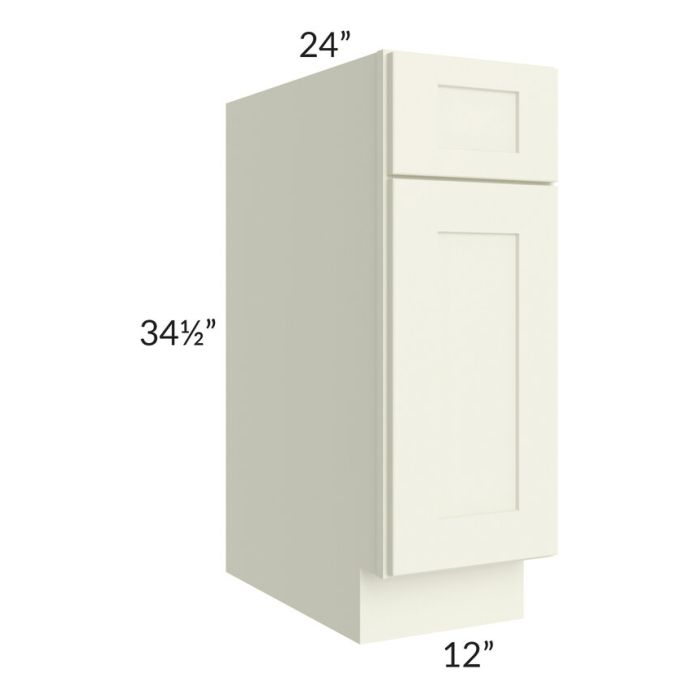 RTA Linen Shaker 12" Base Cabinet with 2 Decorative End Panels and Tray Divider Kit