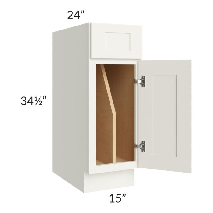 RTA Linen Shaker 12" Tray Divider Base Cabinet with 1 Decorative End Panel