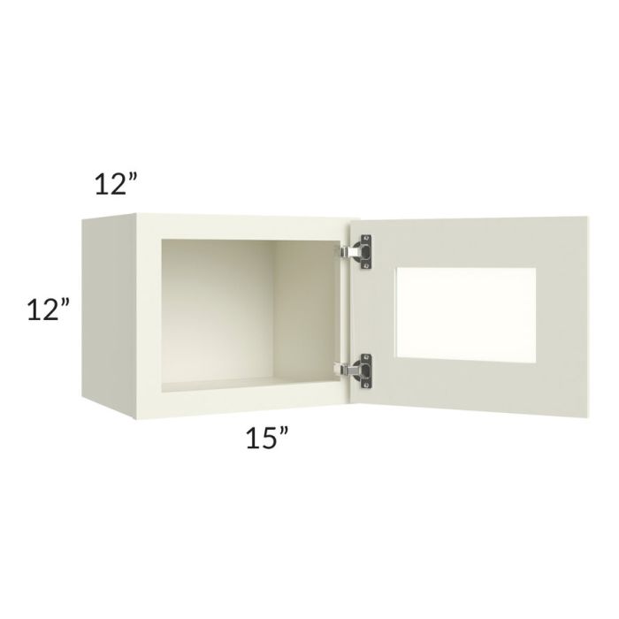 RTA Linen Shaker 15" x 12" Decorative Wall Cabinet with 1 Decorative End Panel