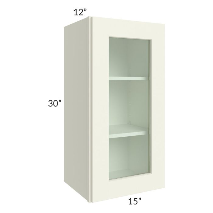 RTA Linen Shaker 15" x 30" Wall Glass Door Cabinet (Prepped for Glass Doors)