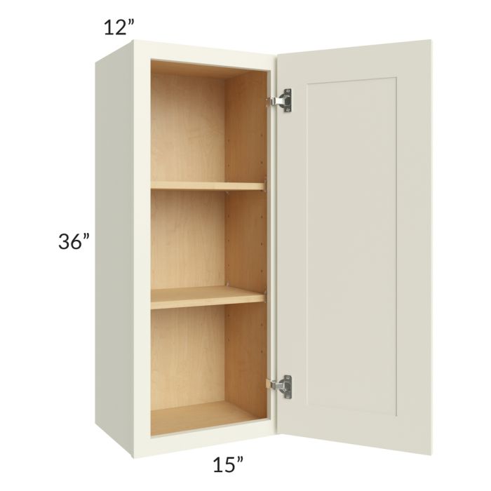 RTA Linen Shaker 15" x 36" Wall Cabinet with 2 Decorative End Panels