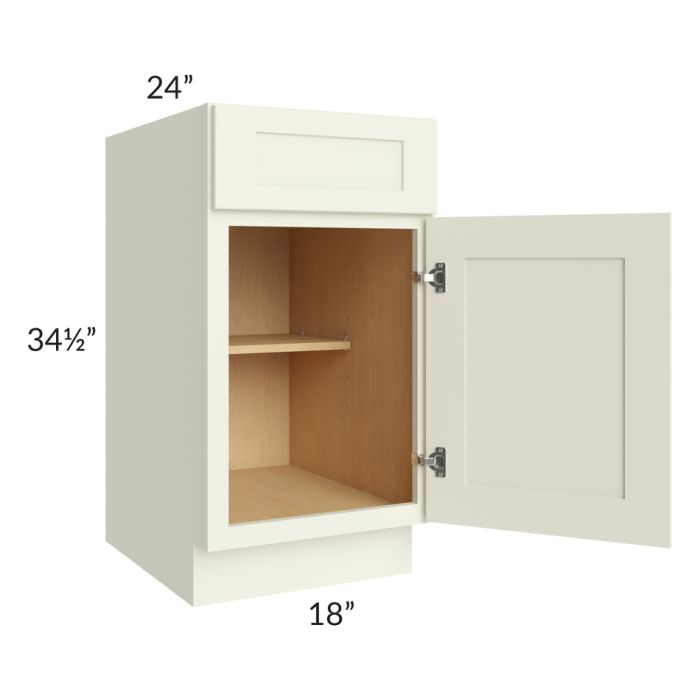 RTA Linen Shaker 18" Base Cabinet with 2 Decorative End Panels