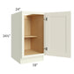 RTA Linen Shaker 18" Full Height Door Base Cabinet with 2 Decorative End Panels and 1 Roll Out Tray