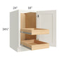 RTA Linen Shaker 18" Full Height Door Base Cabinet with 2 Rollout Trays