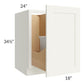 RTA Linen Shaker 18" Full Height Door Base Cabinet with Double Trashcan Pullout