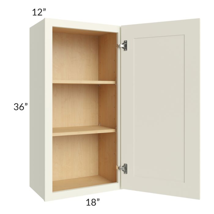 RTA Linen Shaker 18" x 36" Wall Cabinet with 1 Decorative End Panel