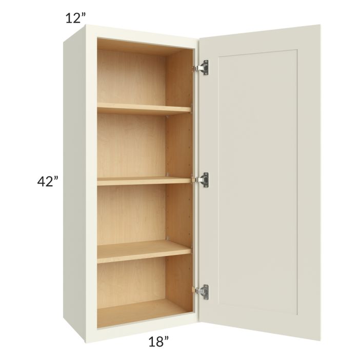 RTA Linen Shaker 18" x 42" Wall Cabinet with 1 Decorative End Panel