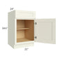 RTA Linen Shaker 21" Base Cabinet with 2 Decorative End Panels and 1 Roll Out Tray