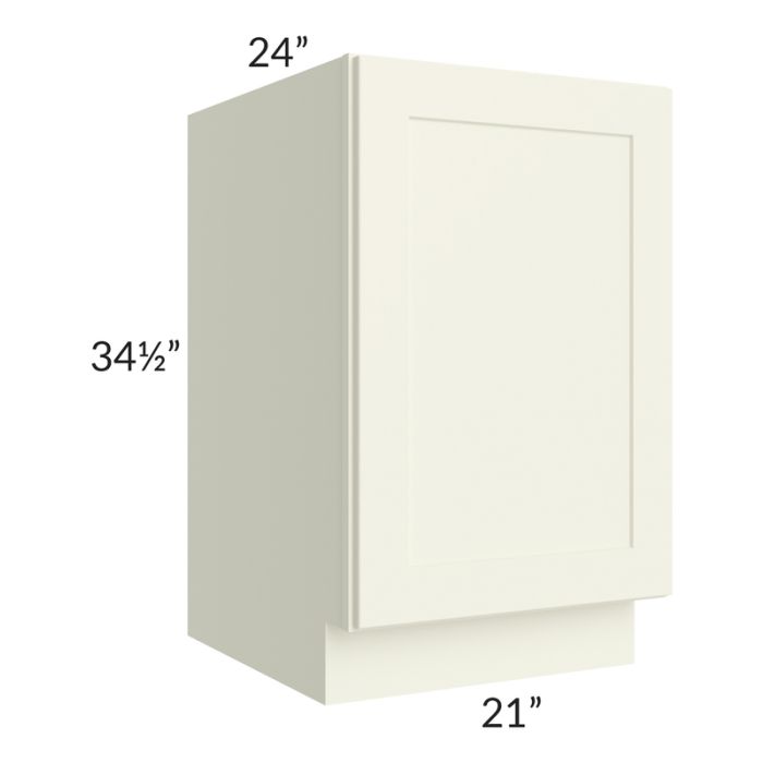 RTA Linen Shaker 21" Full Height Door Base Cabinet with 2 Roll Out Trays