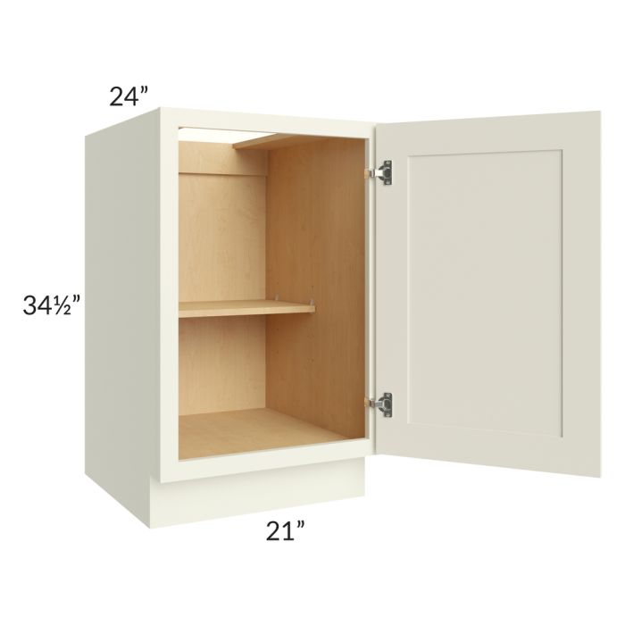 RTA Linen Shaker 21" Full Height Door Base Cabinet with 2 Roll Out Trays